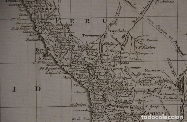 Arte: Mapa de América del sur, 1765. Issak Tirion - Foto 5 - 151534640