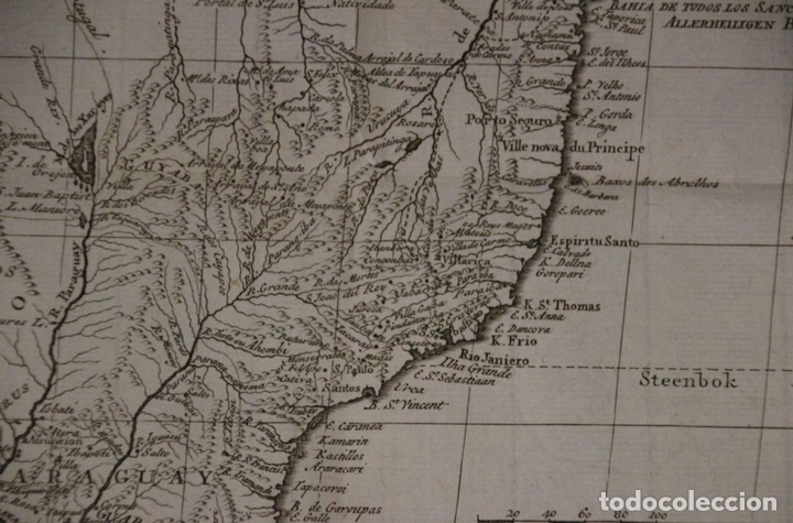 Arte: Mapa de América del sur, 1765. Issak Tirion - Foto 8 - 151534640