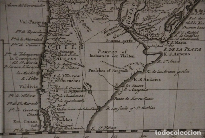Arte: Mapa de América del sur, 1765. Issak Tirion - Foto 10 - 151534640