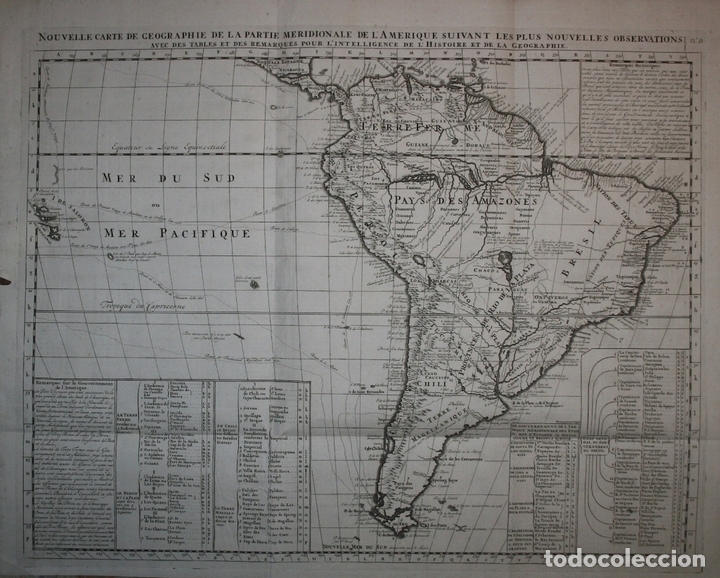 Arte: Gran Mapa de Am&eacute;rica, 1707. Chatelain freres/Guedeville - Foto 1