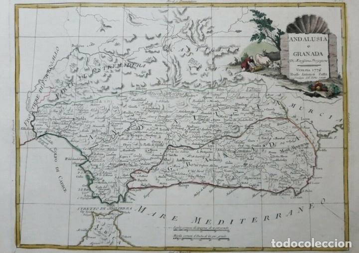 Mapa De Andalucía (españa), 1776. Antonio Zatta - Compra Venta En ...