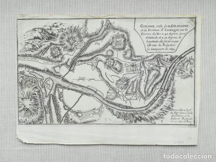 Arte: MAPA DE GIRONA - DE FER - A&Ntilde;O 1695 - Foto 1