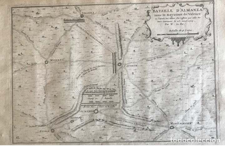 mapa de almansa albacete Plano de la batalla de almansa y texto explicat   Vendido en Venta 