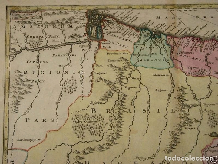 Arte: Gran mapa de Brasil, 1750. M. Seutter - Foto 3