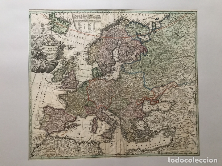 mapa europa 1720 gran mapa de europa, 1720. j.b. homann   Buy Antique Cartography 