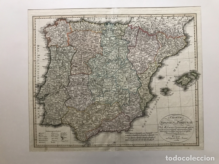 Gran Mapa De España Y Portugal 1804 Gotta Comprar Cartografía Antigua Hasta S Xix En 6663