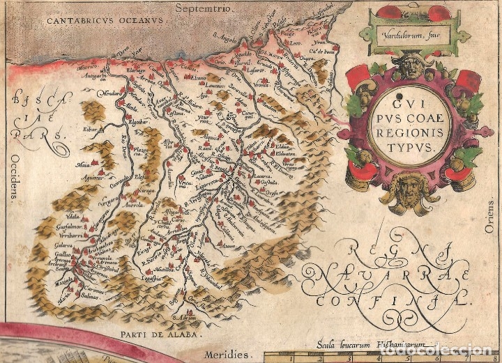 Arte: 1584 Mapa Guipúzcoa, Cádiz montes Toledo. Theatrum Orbis Terrarum, Abraham Ortelius - Foto 2 - 183214691
