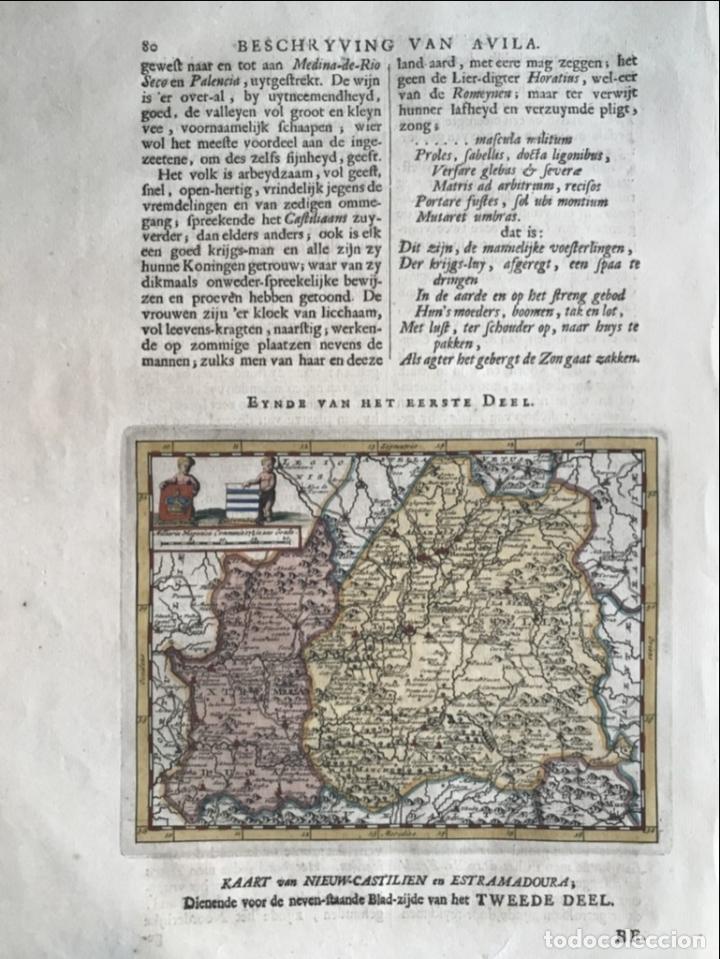 mapa de extremadura y castilla (españa), 1707. Comprar