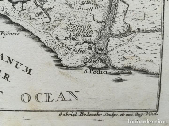 Arte: MAPA DE CADIZ - BODENEHR - A&Ntilde;O 1710 - Foto 4