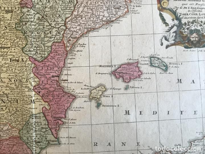 Mapa De España Y Portugal Hacia 1740 Lotterd Comprar Cartografía Antigua Hasta S Xix En 0357