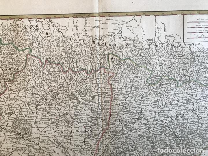 Arte: Gran mapa de Cataluña, Aragón y Navarra (España), 1752. Robert de Vaugondy/Delamarche - Foto 4 - 190762502