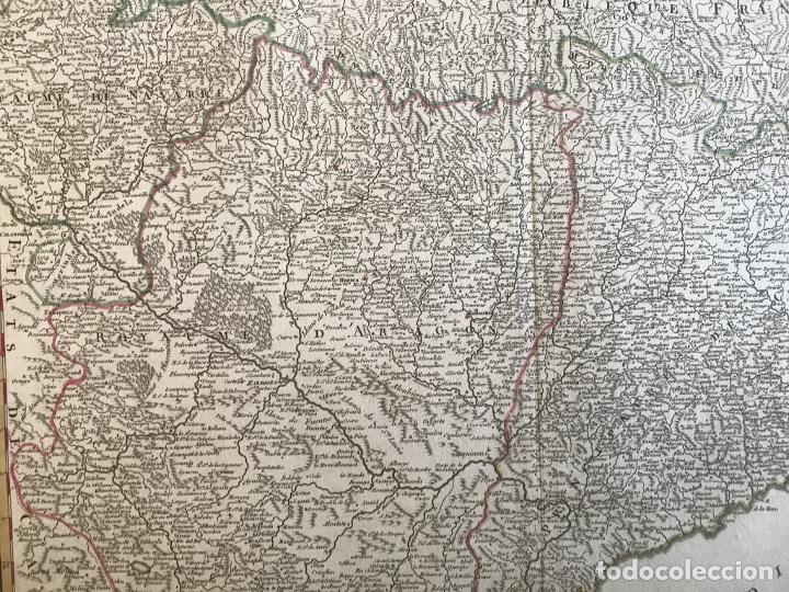 Arte: Gran mapa de Cataluña, Aragón y Navarra (España), 1752. Robert de Vaugondy/Delamarche - Foto 11 - 190762502