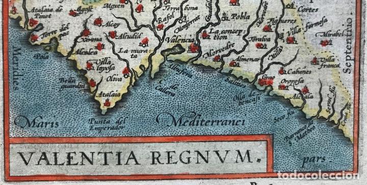 Arte: Mapa de Valencia, 1602. A.Ortelius - Foto 4