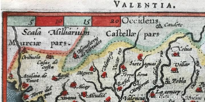 Arte: Mapa de Valencia, 1602. A.Ortelius - Foto 5