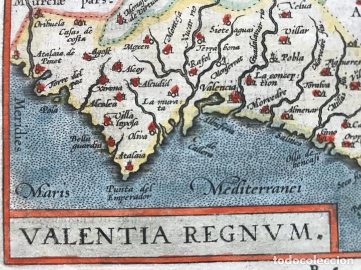 Arte: Mapa de Valencia, 1602. A.Ortelius - Foto 9