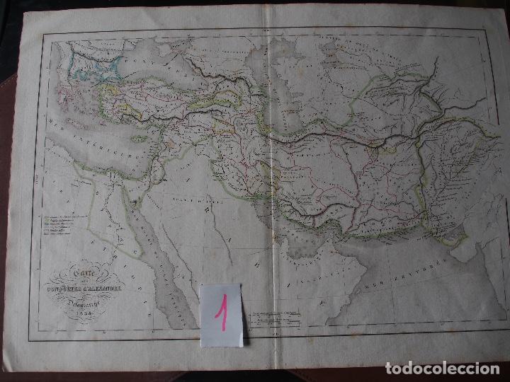 Arte: Mapa de las conquistas de Alejandro Delamarche 1838 - Foto 1