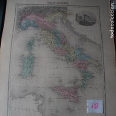 Arte: MAPA DE ITALIA ANTIGUA - ITALIE ANCIENNE - C. 1894 - MIGEON. Lote 206554542