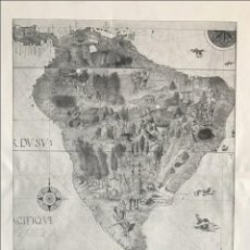 Arte: MAPA DE AMÉRICA DEL SUR, SIGLO XVI. GRABADO ORIGINAL DE 1903. KRAMER
