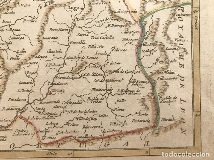 Arte: Mapa de Galicia (España), hacia 1748. Robert de Vaugondy - Foto 5 - 208964898