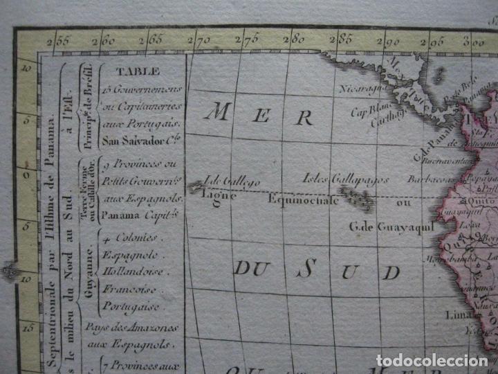 Arte: Mapa de América del sur, hacia 1780. Jean Lattré - Foto 2 - 209359763