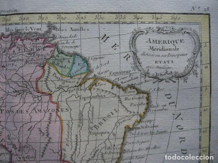 Arte: Mapa de América del sur, hacia 1780. Jean Lattré - Foto 3 - 209359763