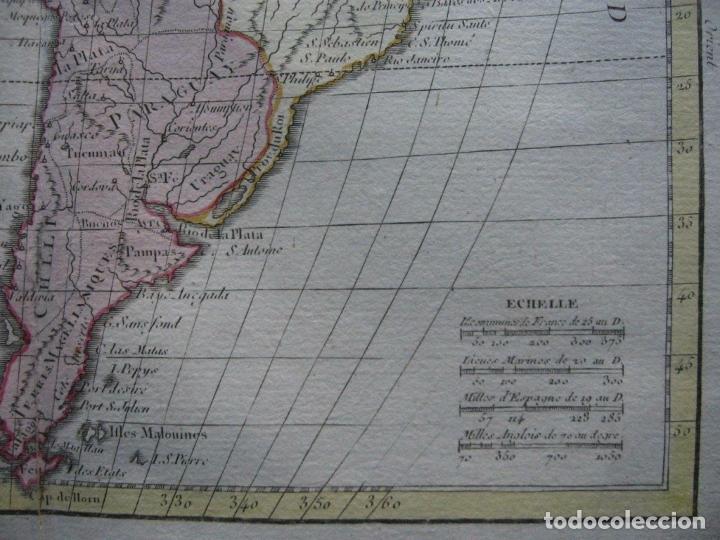 Arte: Mapa de América del sur, hacia 1780. Jean Lattré - Foto 5 - 209359763