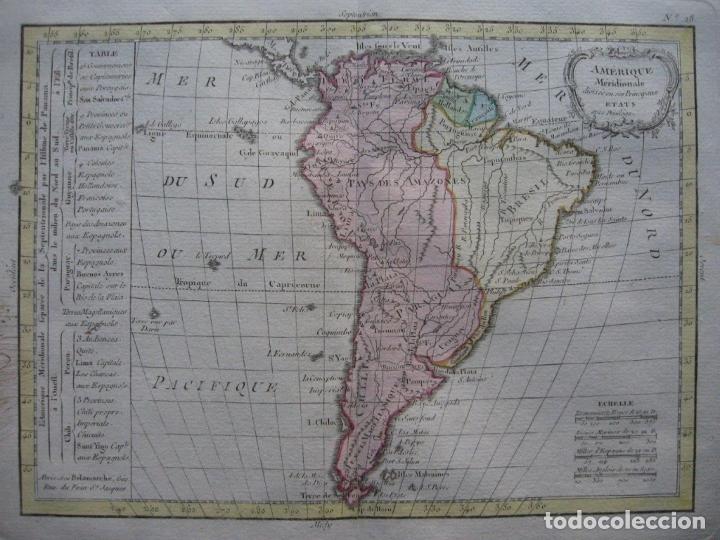 MAPA DE AMÉRICA DEL SUR, HACIA 1780. JEAN LATTRÉ (Arte - Cartografía Antigua (hasta S. XIX))