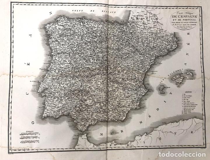 Mapa Carte Politique De L Espagne Et De Portuga Comprar Cartografia Antigua Hasta S Xix En Todocoleccion