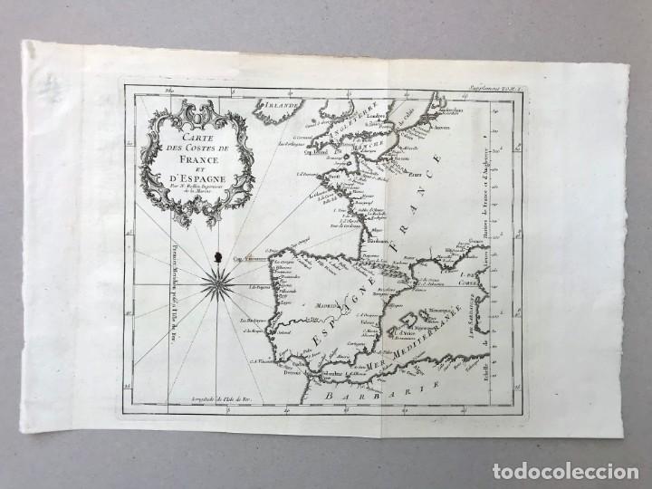 Mapa Antiguo Siglo Xviii Carte Costes France Es Buy Antique Cartography Until The 19th Century At Todocoleccion 212525243