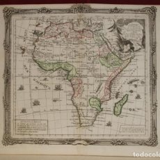 Arte: MAPA A COLOR DE ÁFRICA, 1766. BRION DE LA TOUR/DESNOS. Lote 213352481