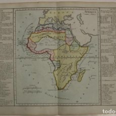 Arte: MAPA A COLOR DE ÁFRICA, 1786. BRION DE LA TOUR/DESNOS