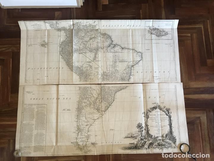 Arte: Gran mapa de América del sur (2 hojas), 1775. Anville/Robert Sayer - Foto 2 - 213654863