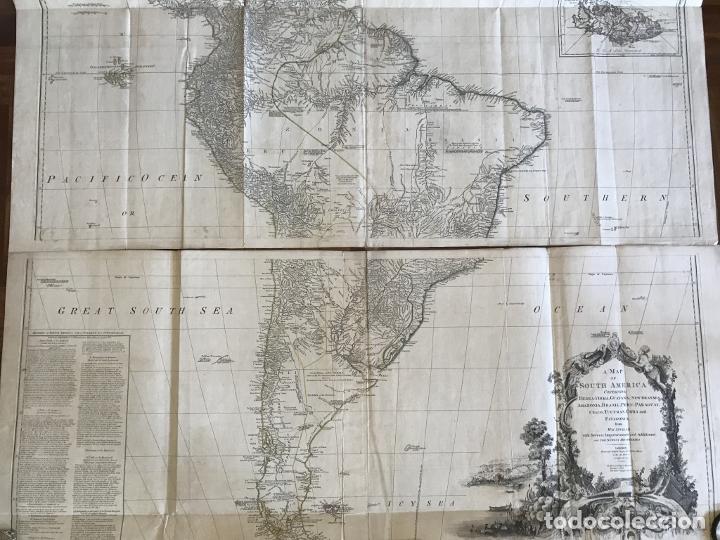 Arte: Gran mapa de América del sur (2 hojas), 1775. Anville/Robert Sayer - Foto 6 - 213654863