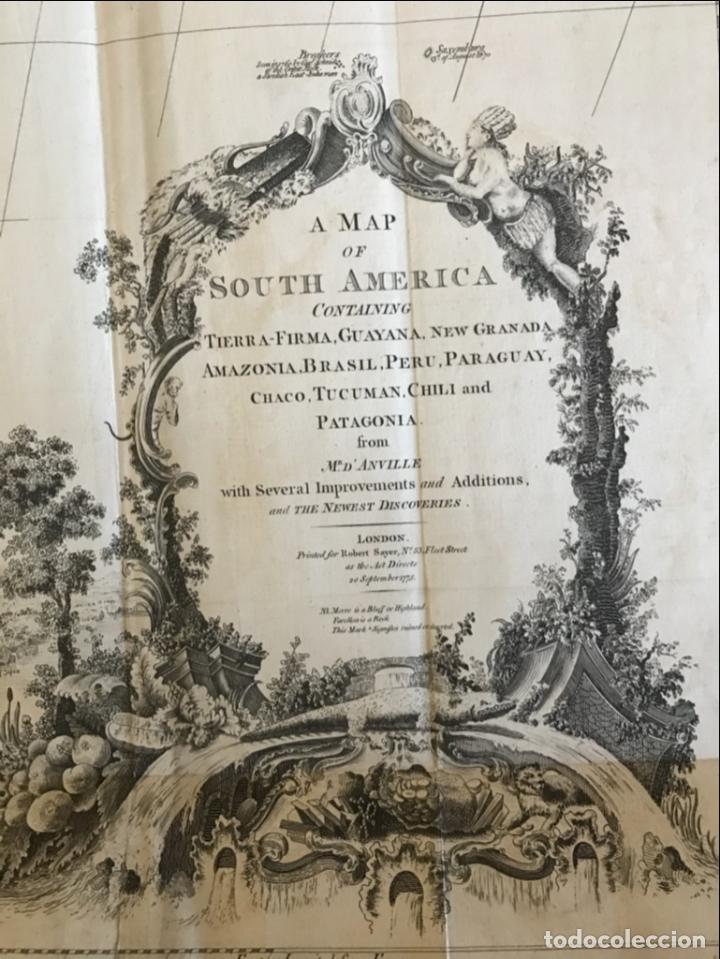 Arte: Gran mapa de América del sur (2 hojas), 1775. Anville/Robert Sayer - Foto 28 - 213654863