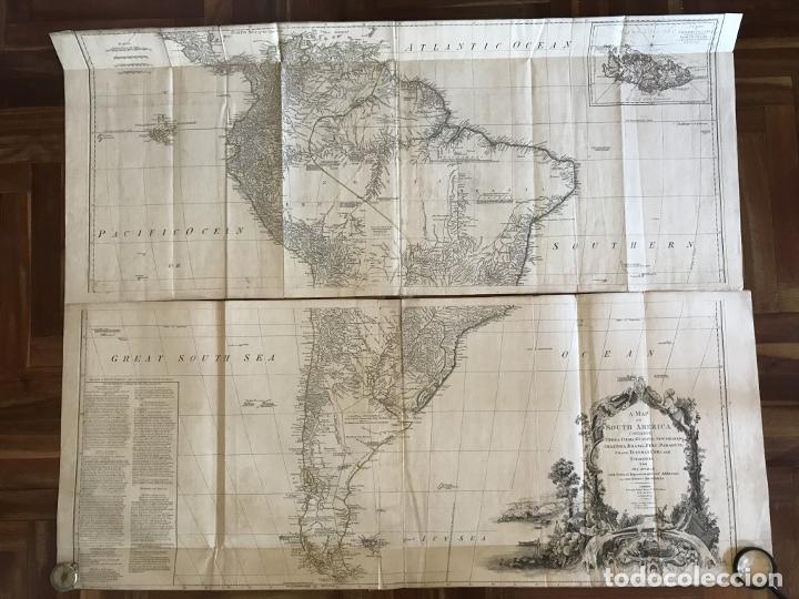 GRAN MAPA DE AMÉRICA DEL SUR (2 HOJAS), 1775. ANVILLE/ROBERT SAYER (Arte - Cartografía Antigua (hasta S. XIX))