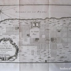 Arte: PLANO DE LA CIUDAD DE BUENOS AIRES (ARGENTINA), 1754. BELLIN/PREVOST