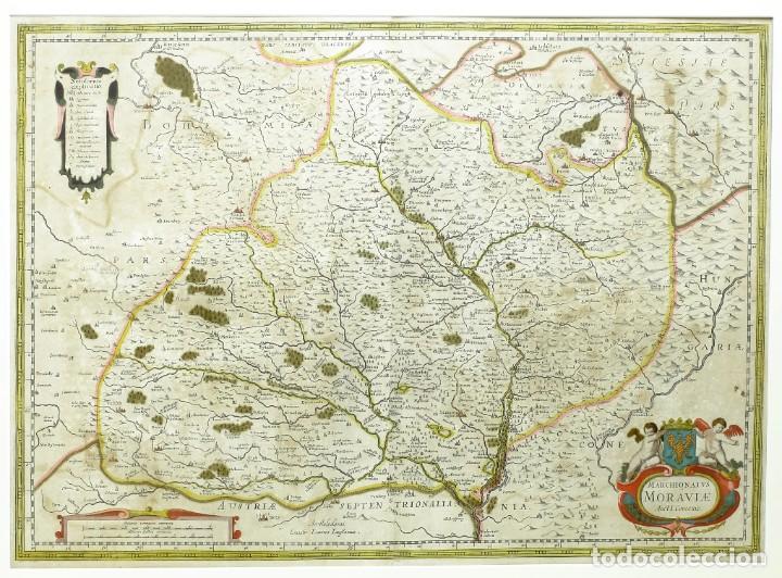 1641 Mapa Original De Janssonius Moravia Comprar Cartografía