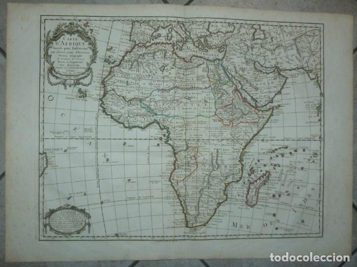 Arte: Gran mapa de África, 1797. Delisle/Dezauche - Foto 1 - 223091801