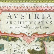 Arte: 1641 - MAPA ORIGINAL DE JANSSONIUS/MERCATOR - AUSTRIA - COLOREADO A MANO - MUY DECORATIVO. Lote 223125536