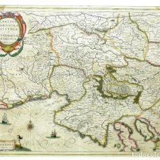 Arte: 1641 (GEOLOGIA) MAPA ORIGINAL DE JANSSONIUS/MERCATOR - KARSTIA (AUSTRIA-HUNGRIA) - COLOREADO A MANO. Lote 223126155