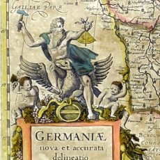 Arte: 1641 - MAPA ORIGINAL DE JANSSONIUS/MERCATOR - ALEMANIA - COLOREADO A MANO - MUY DECORATIVO. Lote 223315937