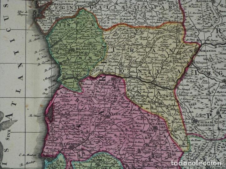 Arte: Gran mapa a color de Portugal y Brasil, 1739. Matthaus Seutter - Foto 9 - 223739163