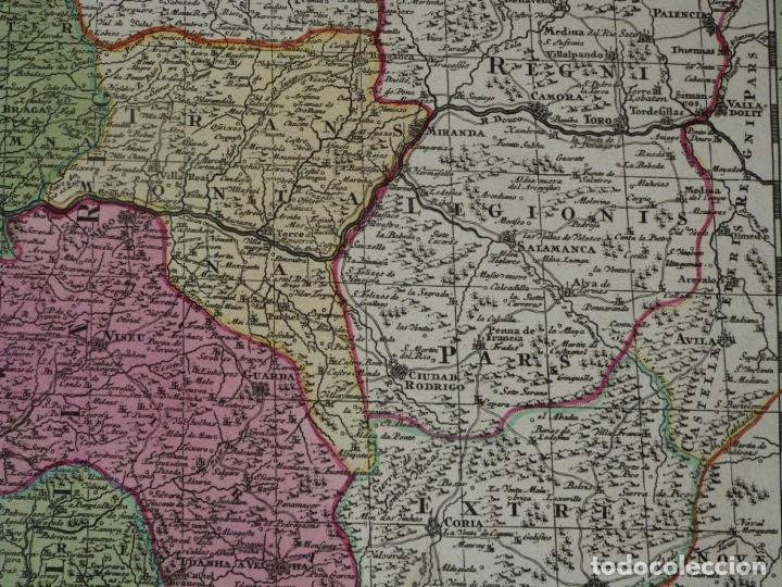 Arte: Gran mapa a color de Portugal y Brasil, 1739. Matthaus Seutter - Foto 10 - 223739163