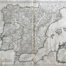 Arte: GRAN MAPA DE HISPANIA ANTIQUA (ESPAÑA Y PORTUGAL), 1777. SANSON, VAUGONDY/SANTINI. Lote 223802482