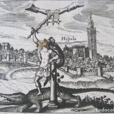 Arte: VISTA Y PLANO DE LA CIUDAD DE SEVILLA (ESPAÑA), 1630. MEISNER/KIESER