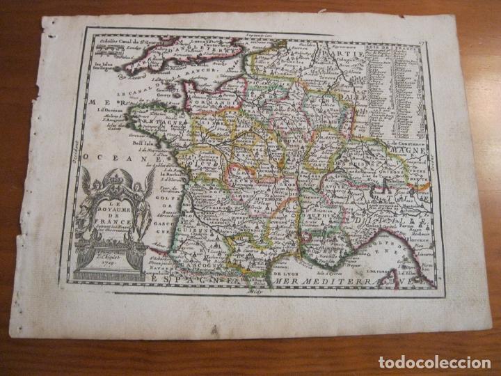 Arte: Mapa de Francia, 1719. Chiquet - Foto 2