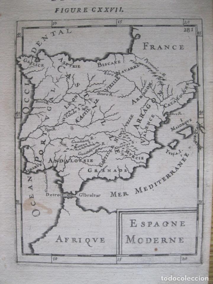 Arte: Mapa de Espa&ntilde;a, 1683. Mallet - Foto 2
