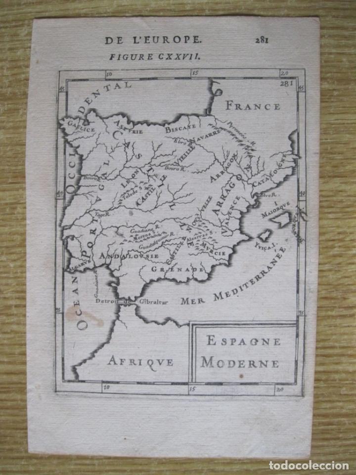 Arte: Mapa de Espa&ntilde;a, 1683. Mallet - Foto 1