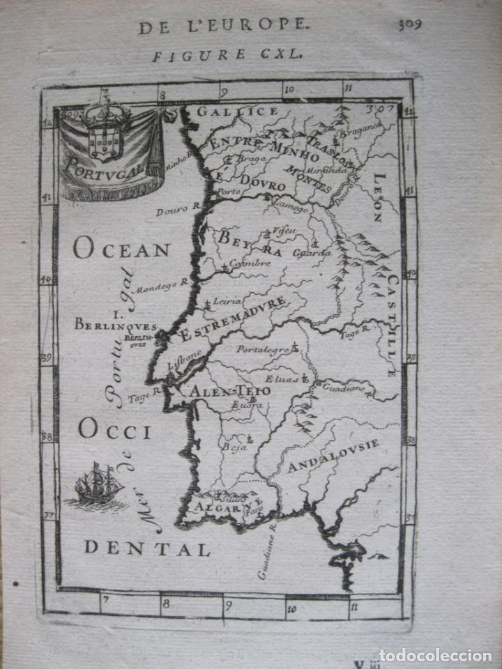 Arte: Mapa de Portugal, 1780. Mallet - Foto 1