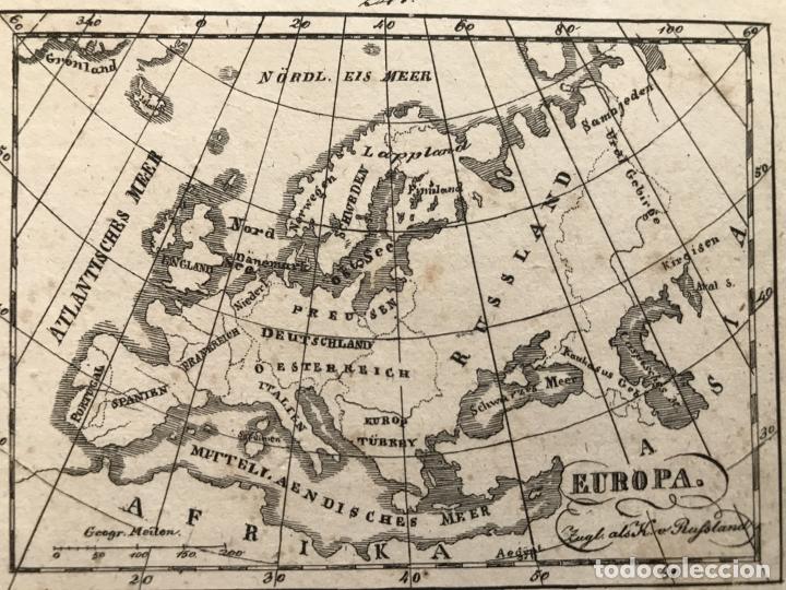 Arte: Mapa de Europa y texto, 1832. An&oacute;nimo - Foto 3